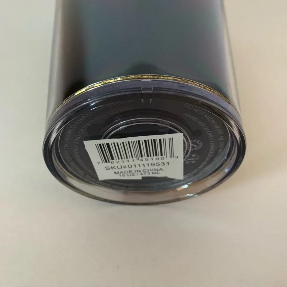 NWT. Starbucks Navy Blue and Gold Glitter Tumbler
